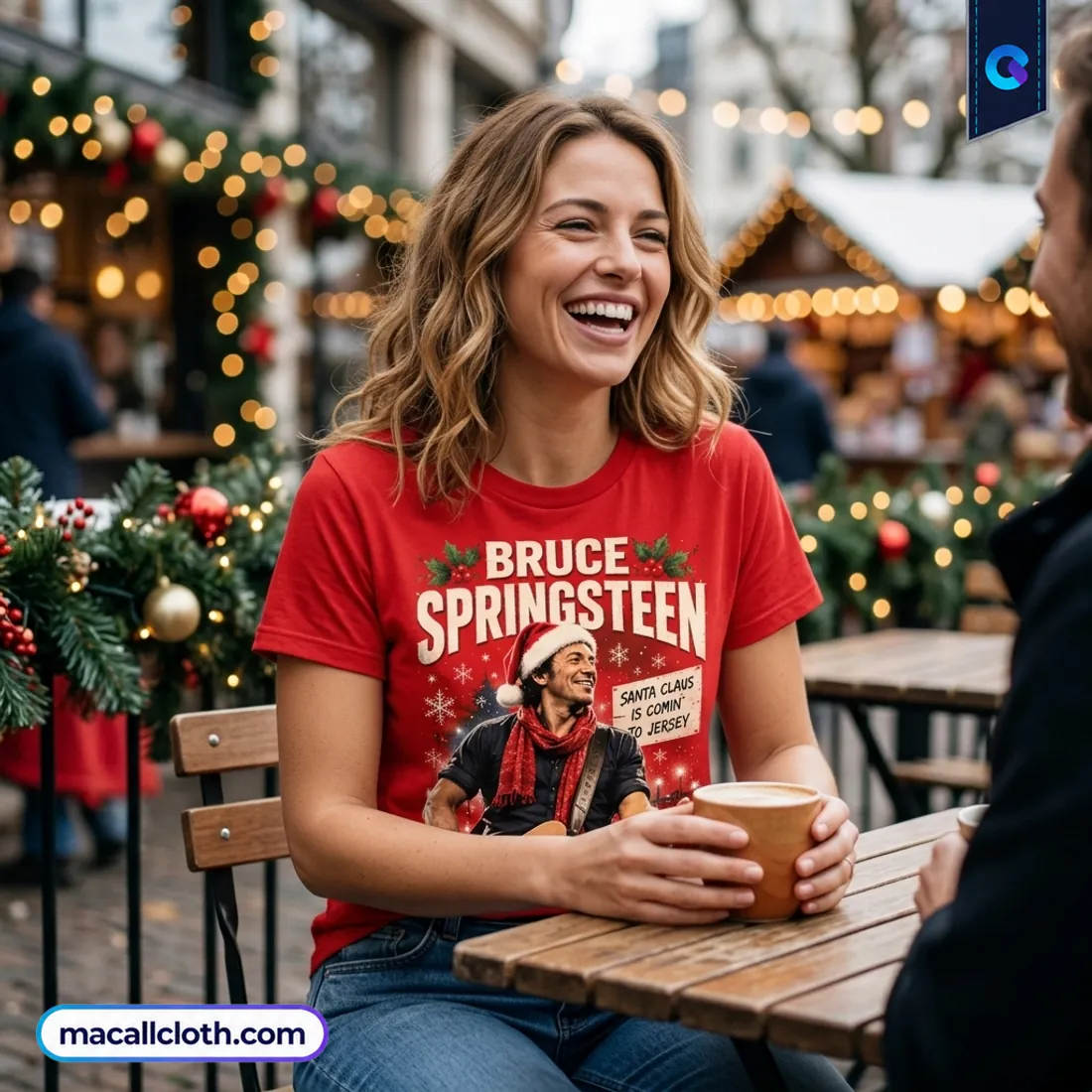 Bruce Springsteen Christmas Red Shirt Bruce Springsteen Christmas Red Shirt