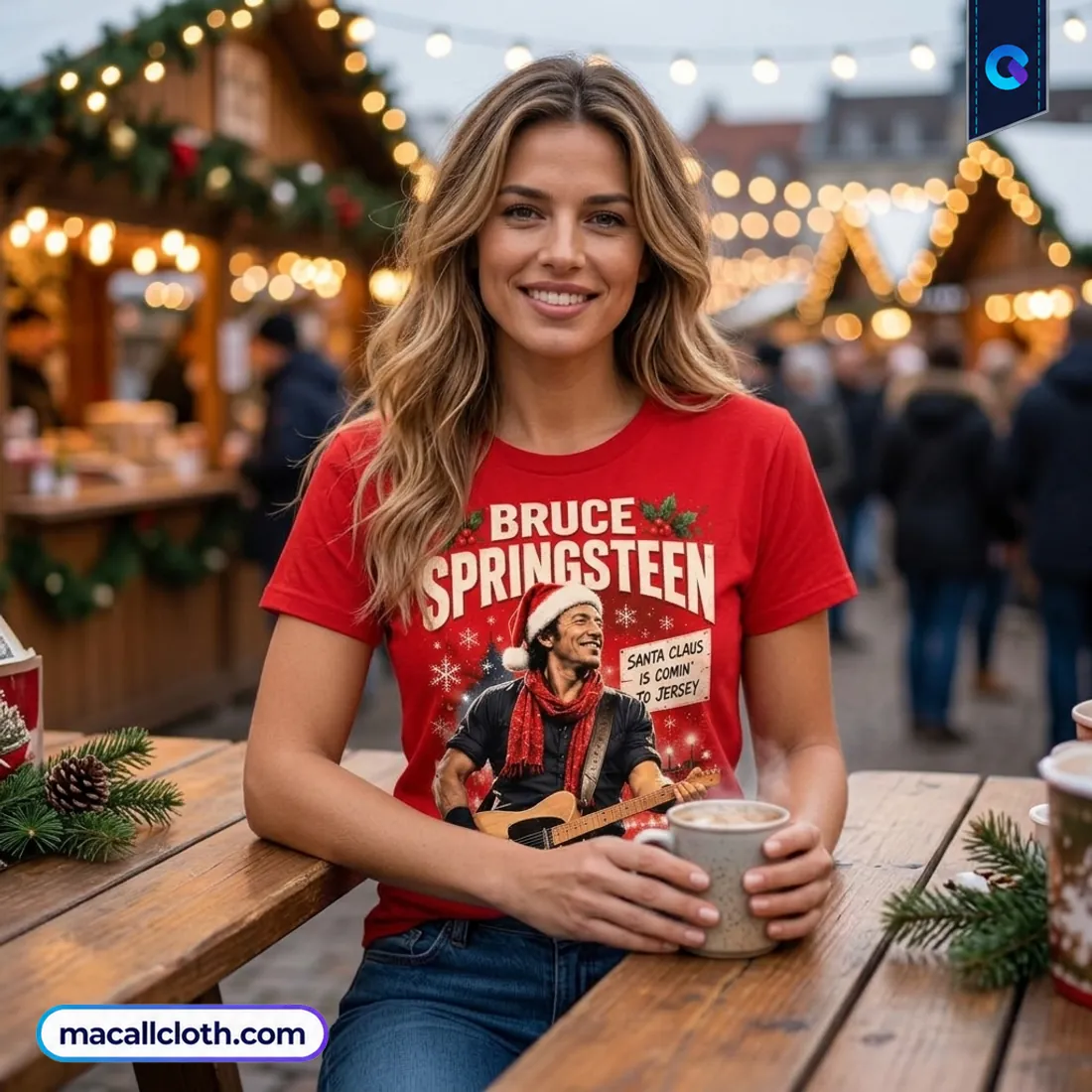 Bruce Springsteen Christmas Red Shirt Bruce Springsteen Christmas Red Shirt