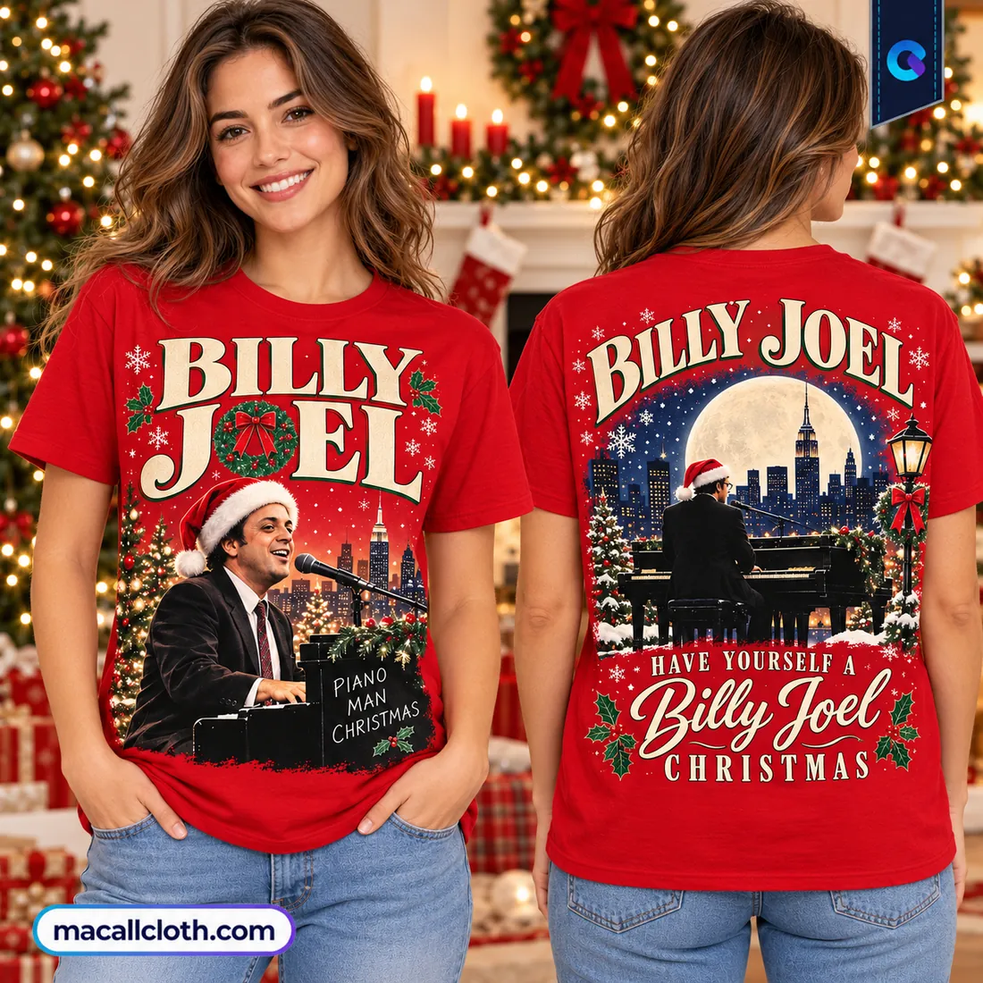 Billy Joel Piano Man Christmas Red Shirt Billy Joel Piano Man Christmas Red Shirt