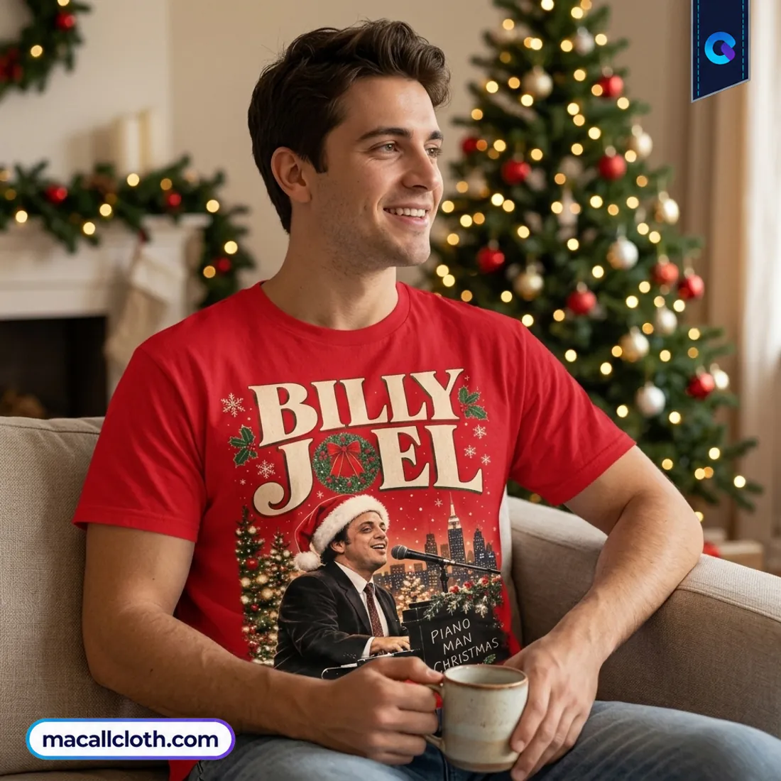 Billy Joel Piano Man Christmas Red Shirt Billy Joel Piano Man Christmas Red Shirt