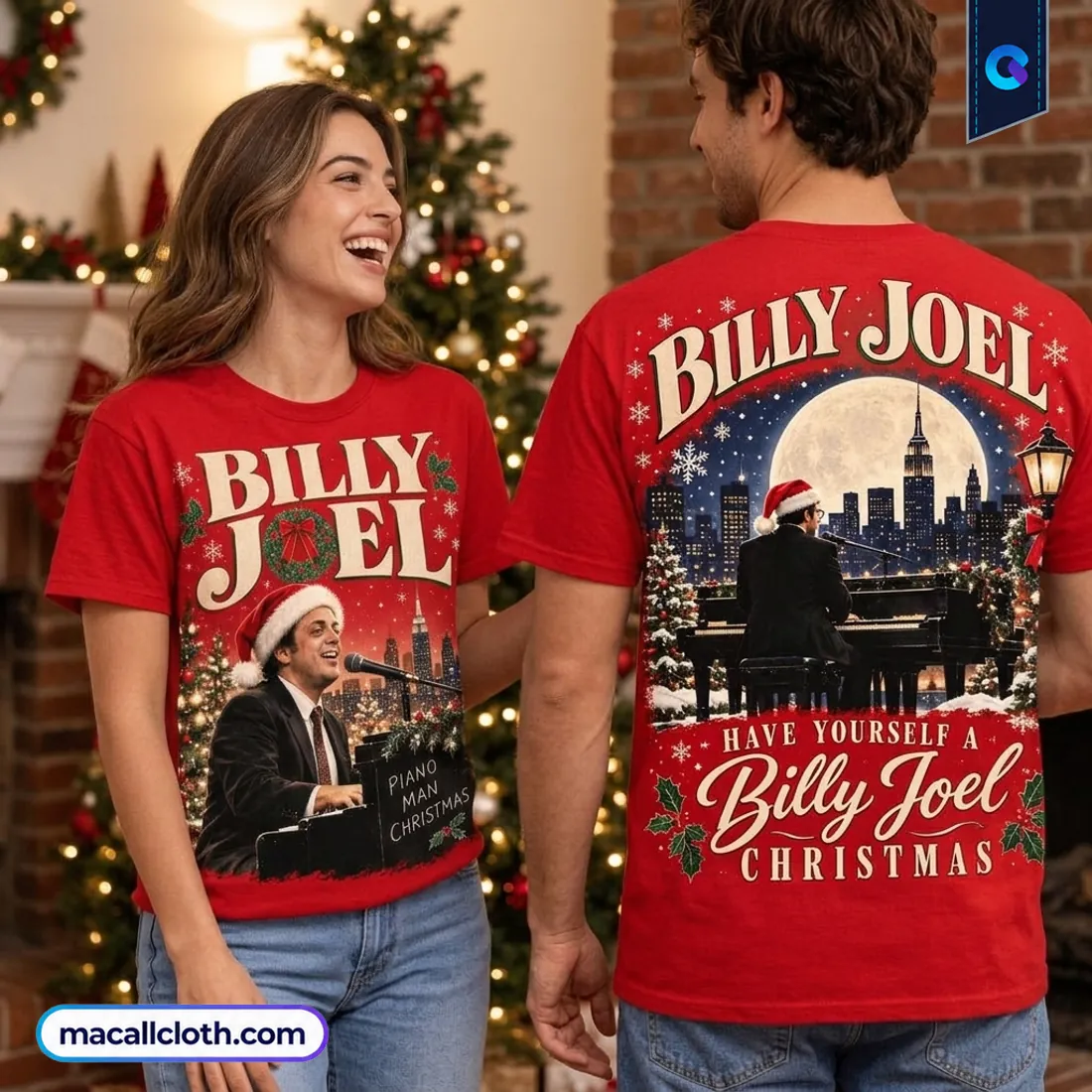 Billy Joel Piano Man Christmas Red Shirt Billy Joel Piano Man Christmas Red Shirt