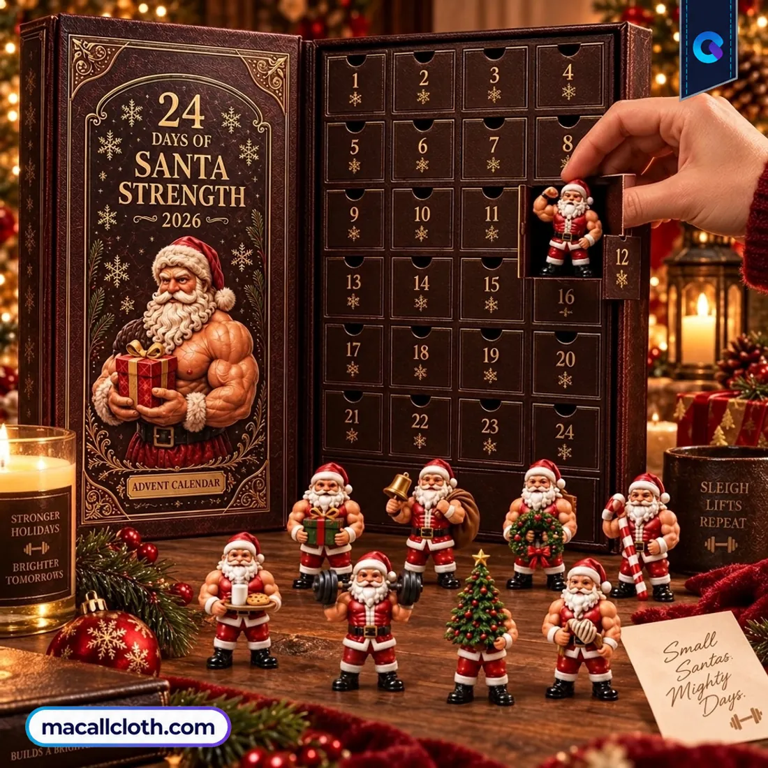Buff Santa Muscle Figurines Advent Calendar Buff Santa Muscle Figurines Advent Calendar