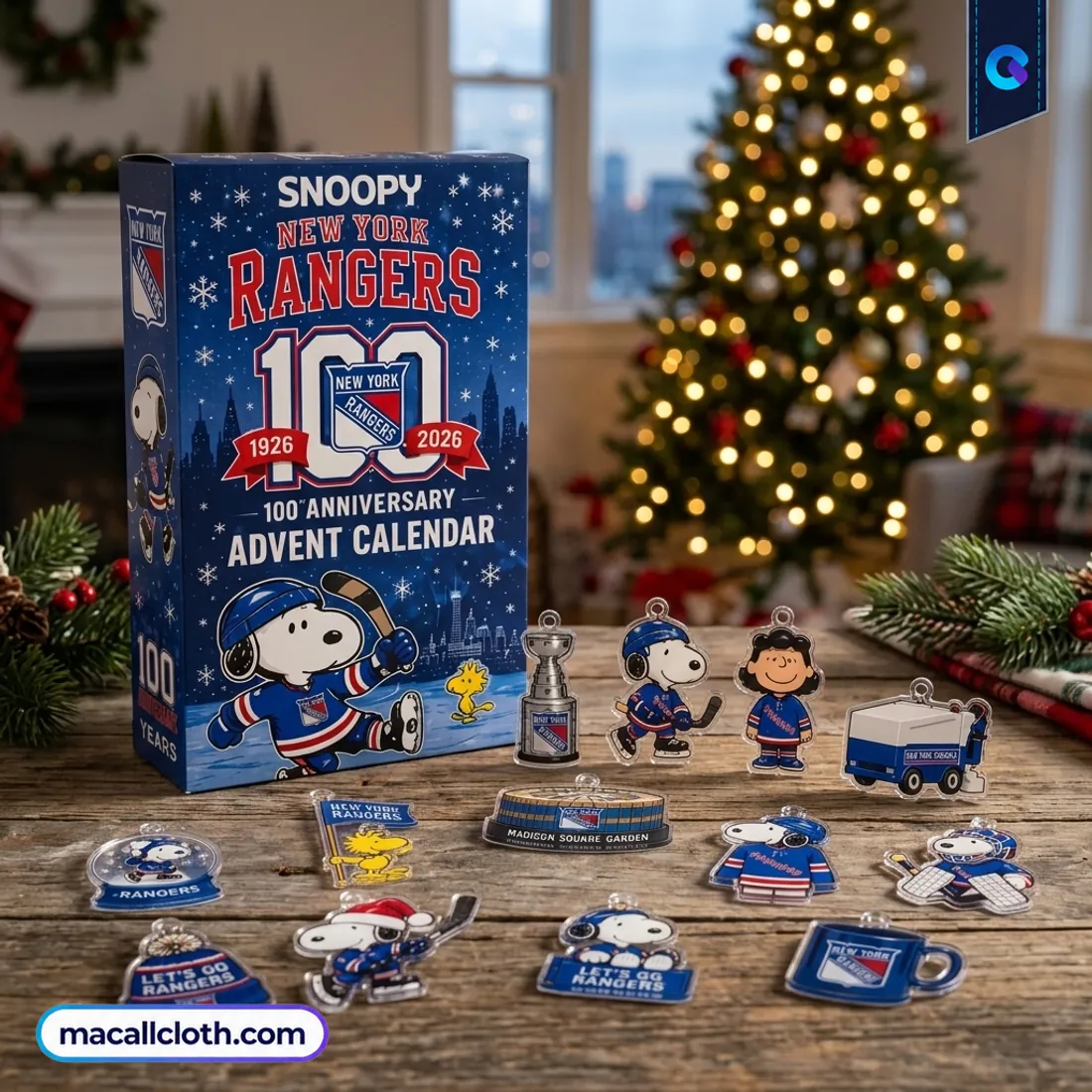 Snoopy New York Rangers 100th Anniversary Advent Calendar Snoopy New York Rangers 100th Anniversary Advent Calendar