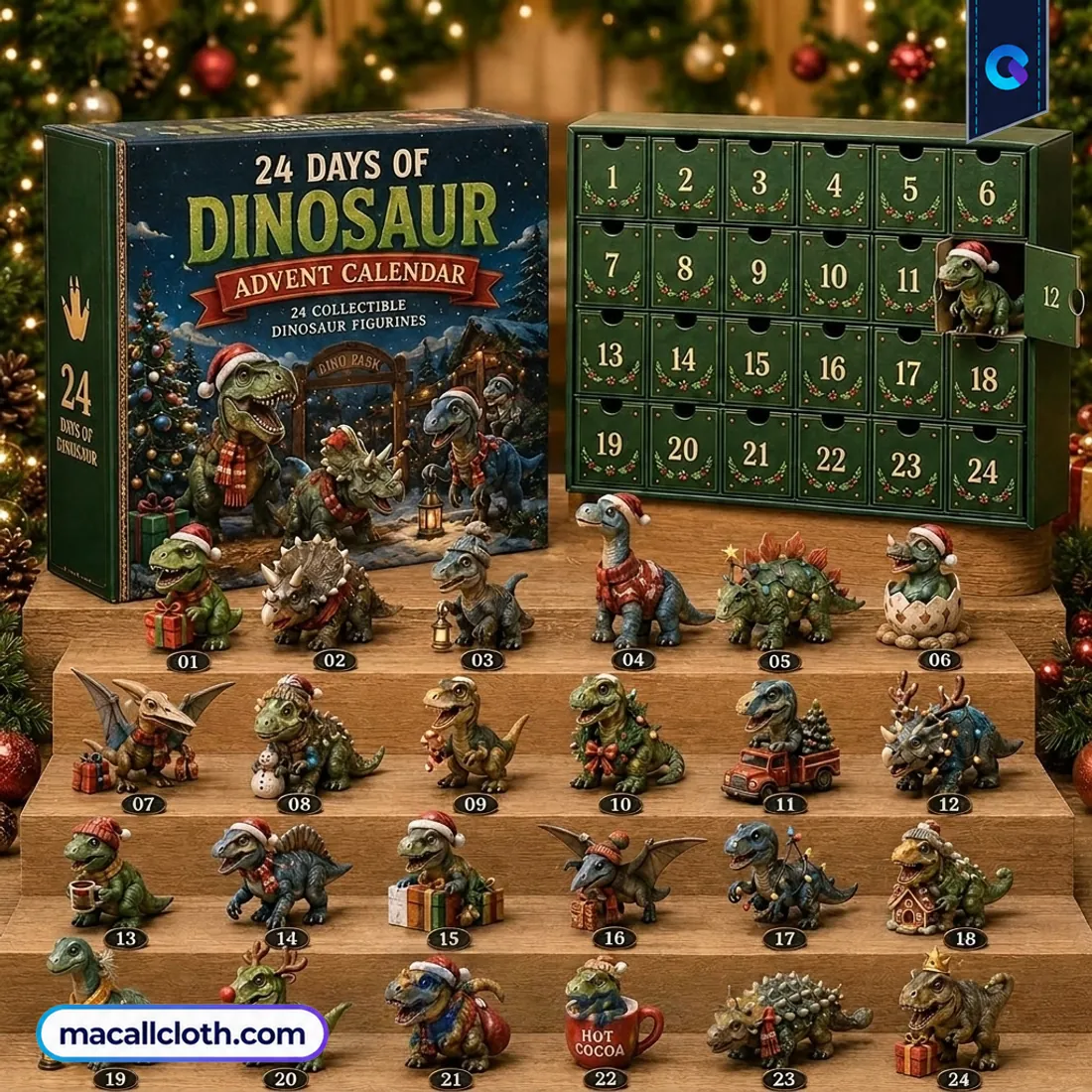 24 Days of Dinosaur Christmas – 24 Collectible Dino Figurines And Holiday Surprises Advent Calendar 24 Days of Dinosaur Christmas – 24 Collectible Dino Figurines And Holiday Surprises Advent Calendar