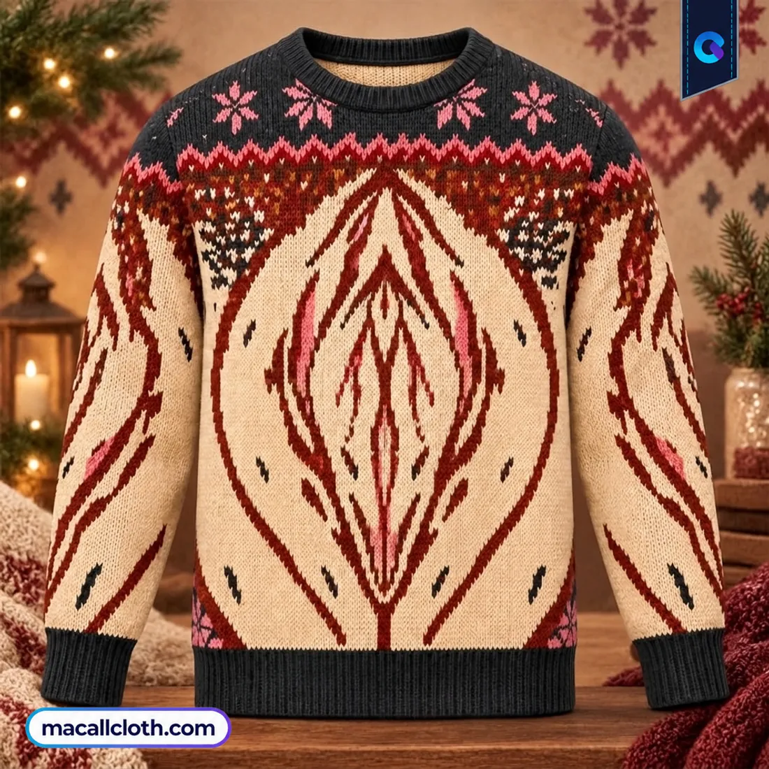 Abstract Feminine Art Christmas Ugly Sweater Abstract Feminine Art Christmas Ugly Sweater