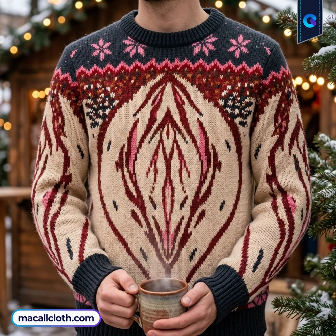 Abstract Feminine Art Christmas Ugly Sweater Abstract Feminine Art Christmas Ugly Sweater