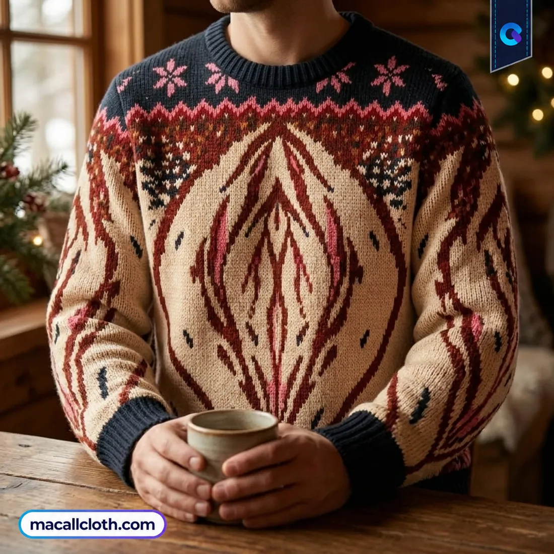 Abstract Feminine Art Christmas Ugly Sweater Abstract Feminine Art Christmas Ugly Sweater