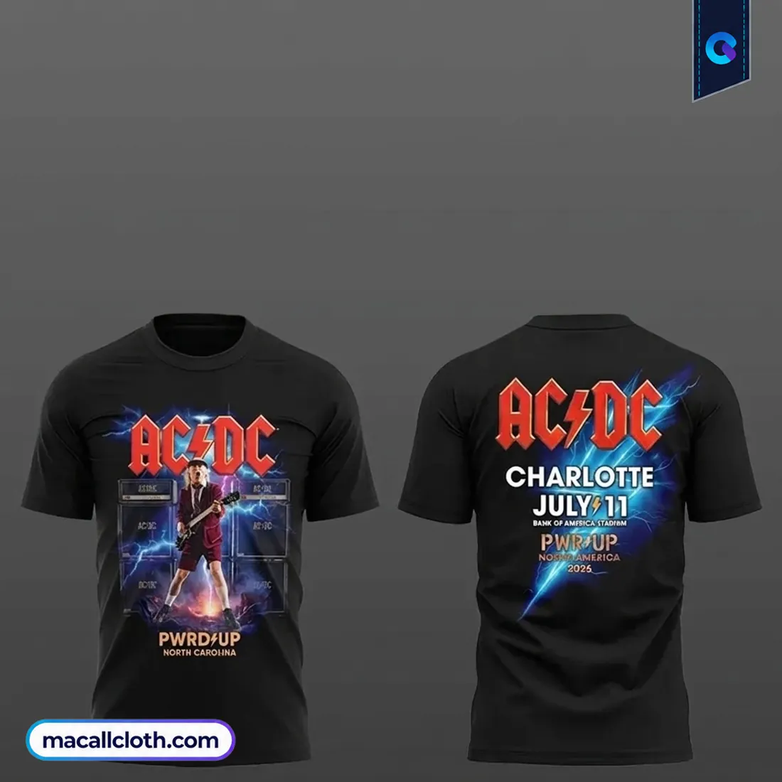 AC/DC Power Up Tour 2026 Charlotte Shirt AC/DC Power Up Tour 2026 Charlotte Shirt