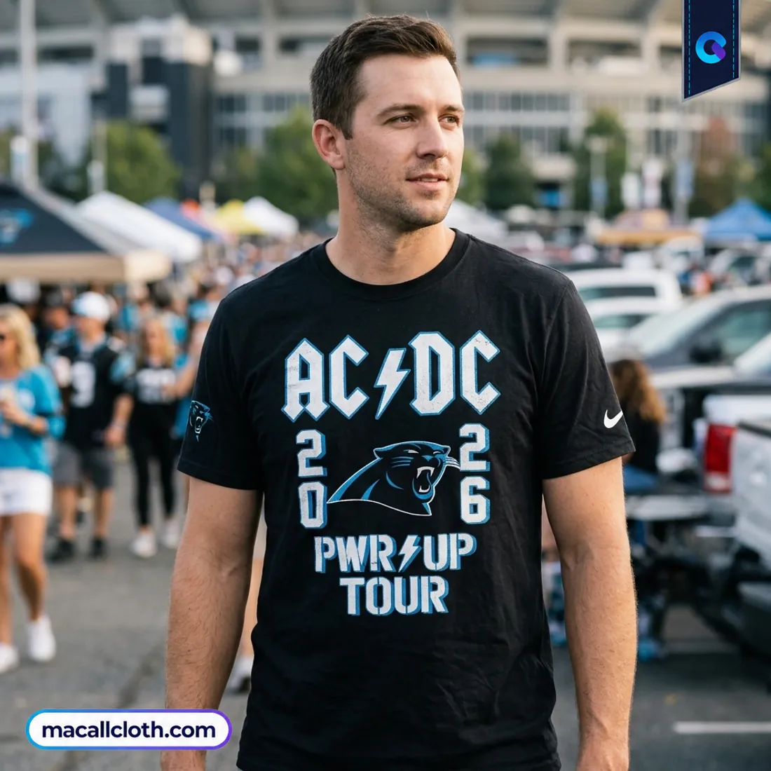 AC/DC Carolina Panthers 2026 Black Shirt AC/DC Carolina Panthers 2026 Black Shirt