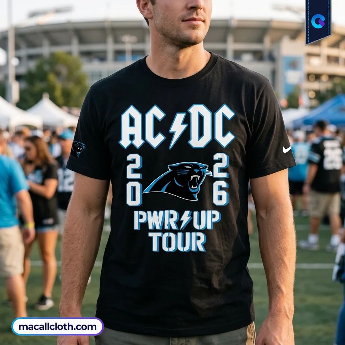AC/DC Carolina Panthers 2026 Black Shirt AC/DC Carolina Panthers 2026 Black Shirt