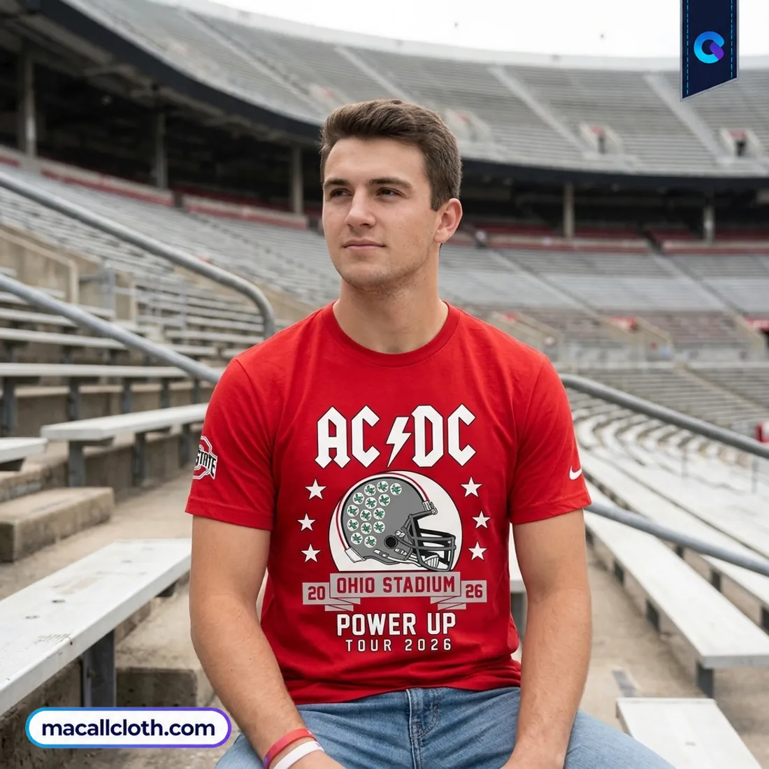 ACDC Ohio State Power Up Tour 2026 Red Shirt ACDC Ohio State Power Up Tour 2026 Red Shirt