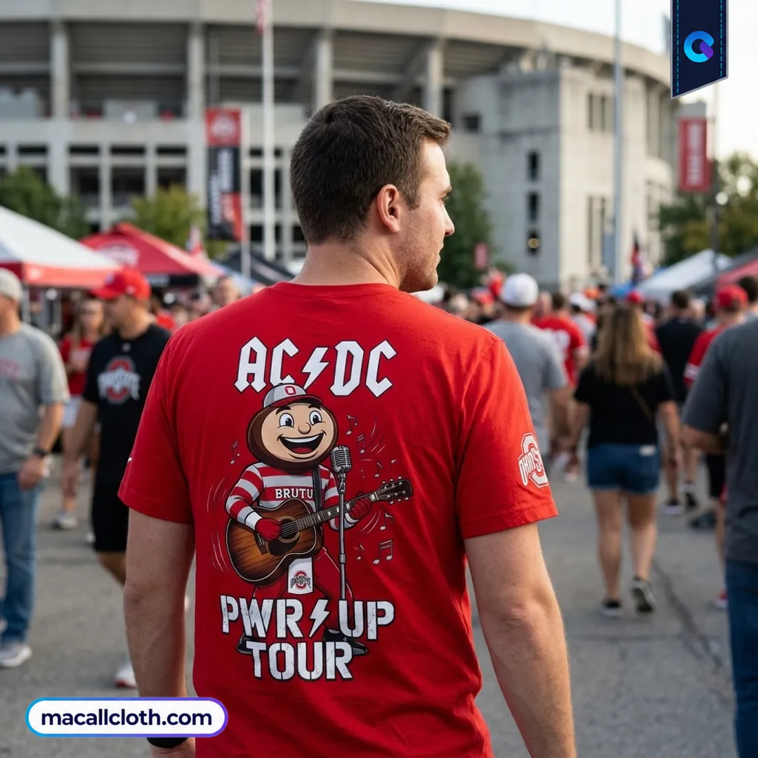 ACDC Ohio State Power Up Tour 2026 Red Shirt ACDC Ohio State Power Up Tour 2026 Red Shirt